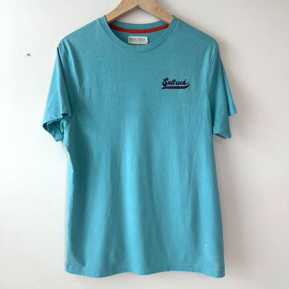 Saltrock Surfwear T-Shirt Atlantic Coast Blue Size Medium M - Picture 2 of 8